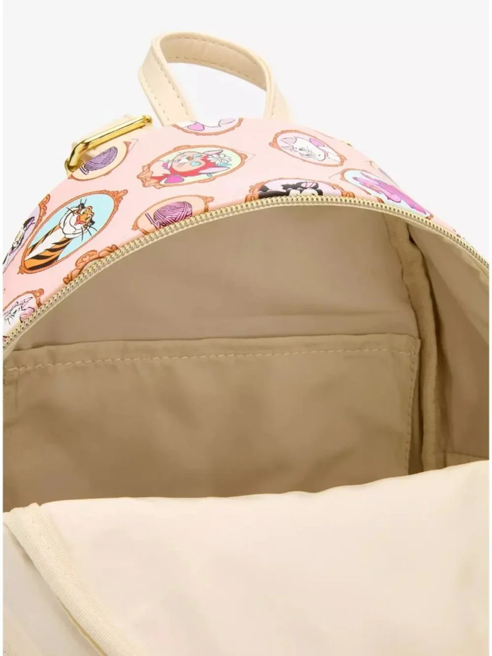 Loungefly Disney Cats Portrait Pink AOP Marie Figaro Dinah Mini Backpack NEW